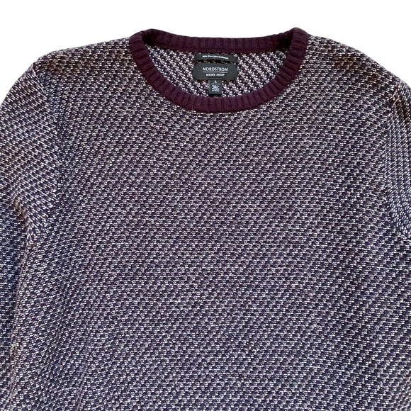 Nordstrom Men’s Shop Wool & Cashmere Sweater Plum Purple Men’s Size Large - Picture 2 of 7